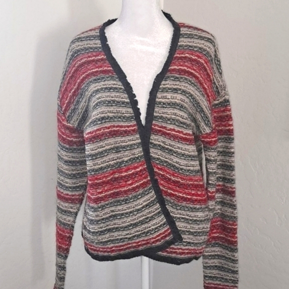 [H & M]  Stripped Open Front Cardigan Size Medium NWOT - Picture 7 of 12